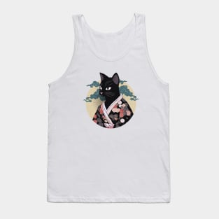 Cat in Kimono Tank Top